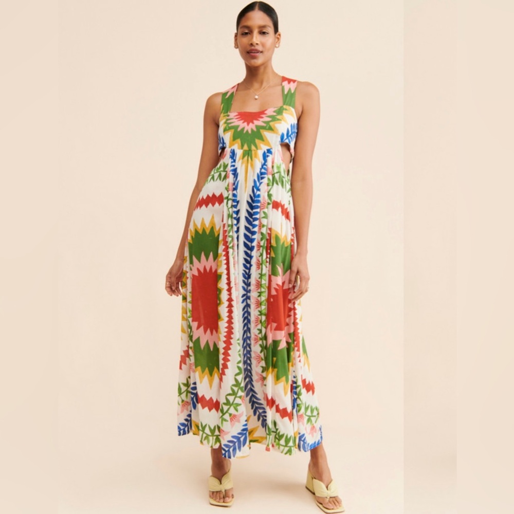 Anthropologie João Incerti  Bandeau Sheer Dress size Large